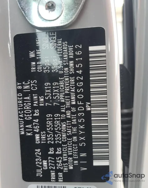 2025 Kia Sportage Sx Prestige from USA, damaged, VIN 5XYK53DF0SG245162